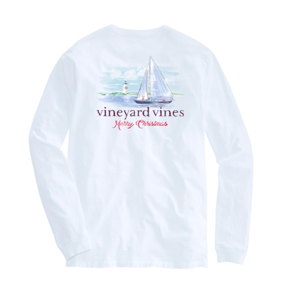 Merry Christmas Sailboat Tee